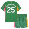 Maglia Manchester City Gianluigi Donnarumma 25 Portiere Bambino 2025-26 Verde Maglia Manchester City Gianluigi Donnarumma 25 Portiere Bambino 2025-26 Verde